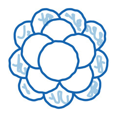 Chemical Microscope Bacterium doodle icon hand drawn illustration