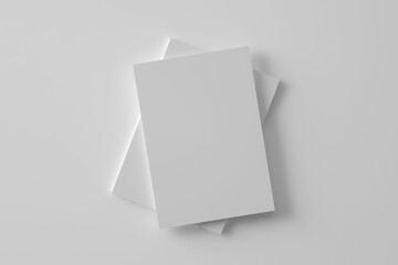 Magazine mockup on soft color background