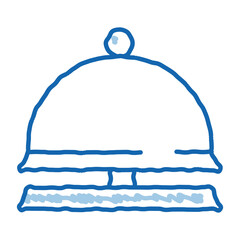 Reception Equipment Bell doodle icon hand drawn illustration