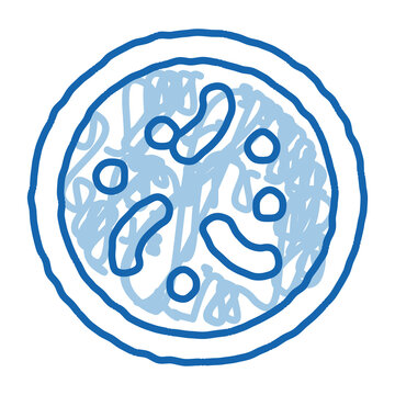 Illness Disease Bacteria doodle icon hand drawn illustration