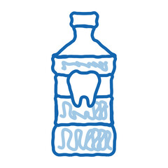 Stomatology Dentist Tooth Wash doodle icon hand drawn illustration