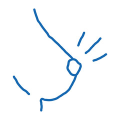 Sensitive Breast Symptomp Of Pregnancy doodle icon hand drawn illustration