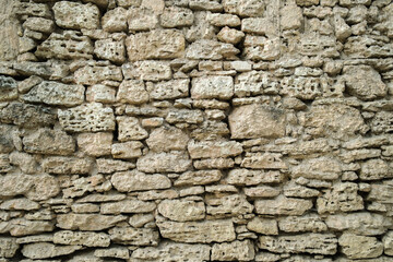 Brick wall, ancient stone wall structure