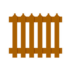 Wooden fence vector