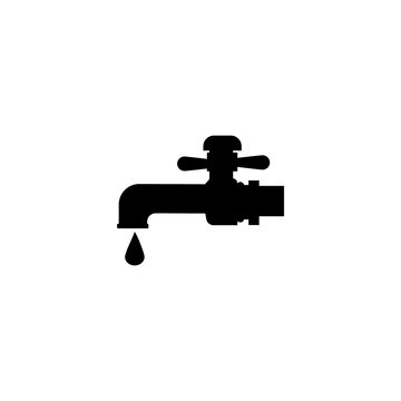 recommend clip art: Faucet vector icon. Black icon isolated on white background for graphic and web design.