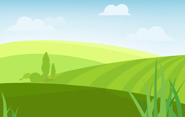 Obraz premium Summer fields landscape