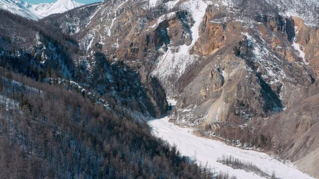 Mountains from aerial view. Landscape. Nature. Travel.