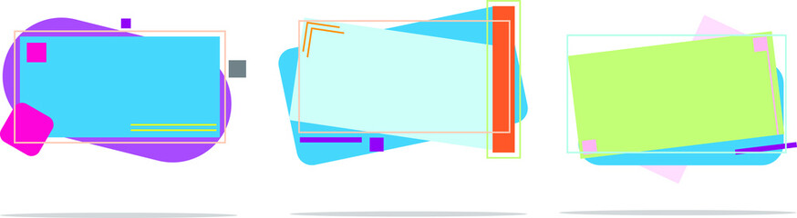 Set of abstract modern Vector illustration for banner, poster, logo, cover design