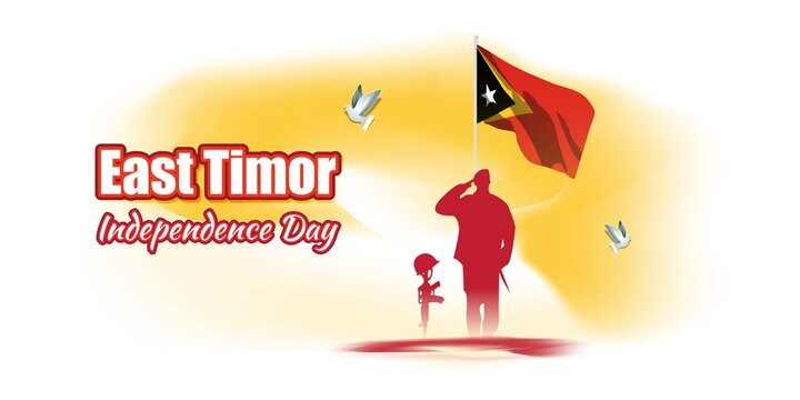 Vector illustration concept of Restoration of Independence Day in East Timor. May 20.