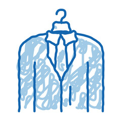 Business Suit Costume Job Hunting doodle icon hand drawn illustration
