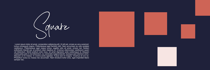 Obraz premium creative abstract with square pattern banner design vector template for advertizing and background