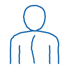 Curvature Spinal Column Orthopedic doodle icon hand drawn illustration