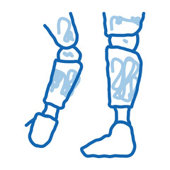 Prosthetics Of Arms And Leg Orthopedic doodle icon hand drawn illustration