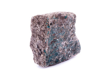 Macro mineral stone Barite on a white background