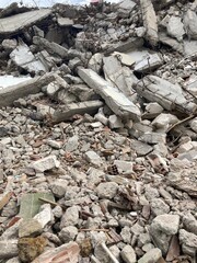 destruction view close up shot