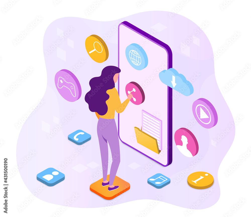 Poster ux ui design with text place for hero images.
