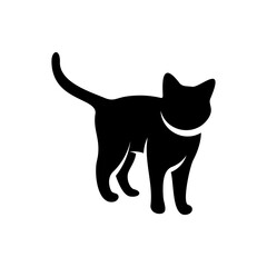 Silhouette cat vector illustration design