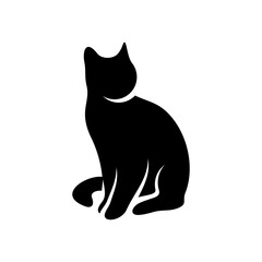 Silhouette cat vector illustration design