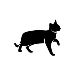 Silhouette cat vector illustration design