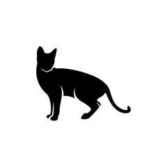 Silhouette cat vector illustration design