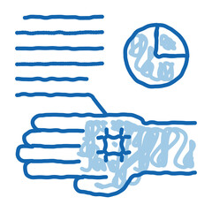 Skin Cell Biohacking doodle icon hand drawn illustration