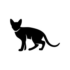Silhouette cat vector illustration design
