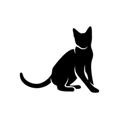Silhouette cat vector illustration design
