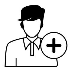 New Hiring Cocnept, hrm symbol on white background, Additional Worker  User Vector color Icon design, Fresh Graduate Hiring Sign, Business Character Stock illustration