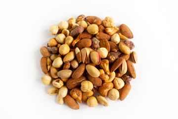 Mixed nuts. Edible, raw, organic and vegan.