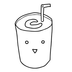 Obraz premium シェイクのキャラクター線画イラスト