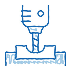 Manufacturing Process Metallurgical doodle icon hand drawn illustration