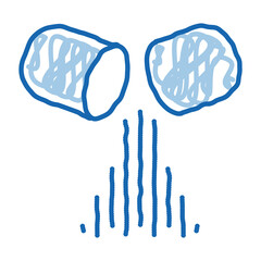 Capsule Inside Supplements doodle icon hand drawn illustration