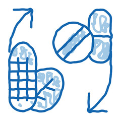 Supplements doodle icon hand drawn illustration