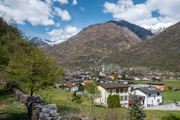 town of Maggia in Valle Maggia, Ticino