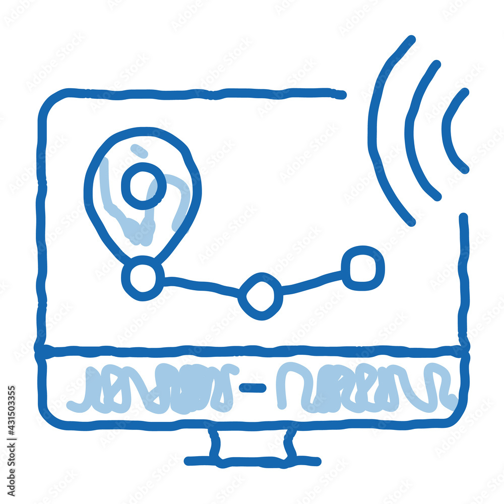 Canvas Prints Wi-Fi Wireless Surveillance Voice Control doodle icon hand drawn illustration