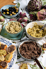 paté of olives and artichokes