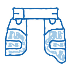 Safety Vest doodle icon hand drawn illustration