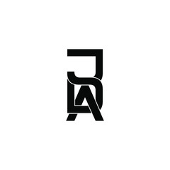 jda letter original monogram logo design