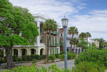 Historic homes along The Battery in Charleston SC