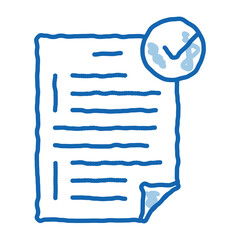 Agreement doodle icon hand drawn illustration