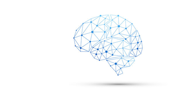 icona, network, cervello, fantasia, colori	
