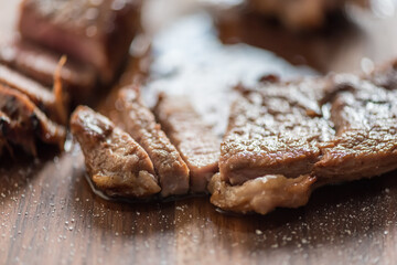 Closeup carnivore diet. Meat heal idea. Plant-free. Non-vegan. Healthy nutrition food.