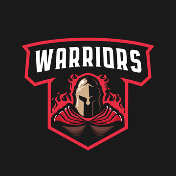 Spartan warrior mascot logo