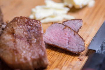 Closeup carnivore diet. Meat heal idea. Plant-free. Non-vegan. Healthy nutrition food.