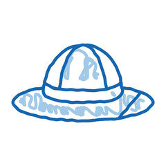 Hat doodle icon hand drawn illustration