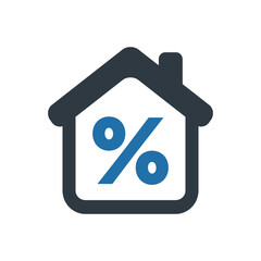 Home mortgage loan icon