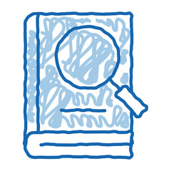 Book Search Study doodle icon hand drawn illustration
