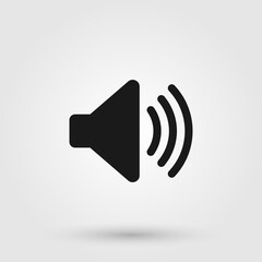 Audio speaker volume or music speaker volume icon for apps and websites, UI design.