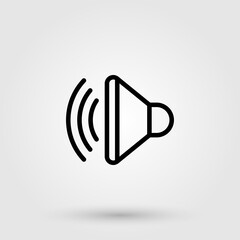 Audio speaker volume or music speaker volume icon for apps and websites, UI design.