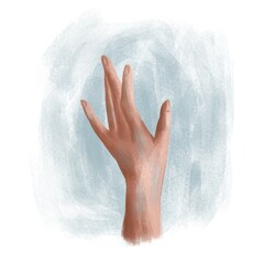 hand of the person